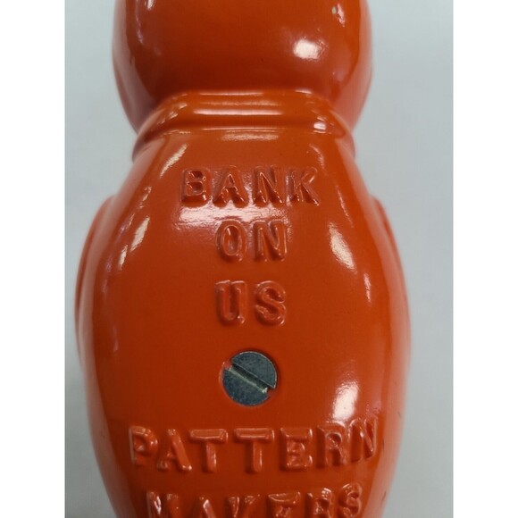 Pig Bank Orange Coin Banker Suit Tux Reproduction Piggy Bank Vintage Insiprired - Picture 4 of 6